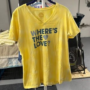 Life is Good Womens V neck tie dye